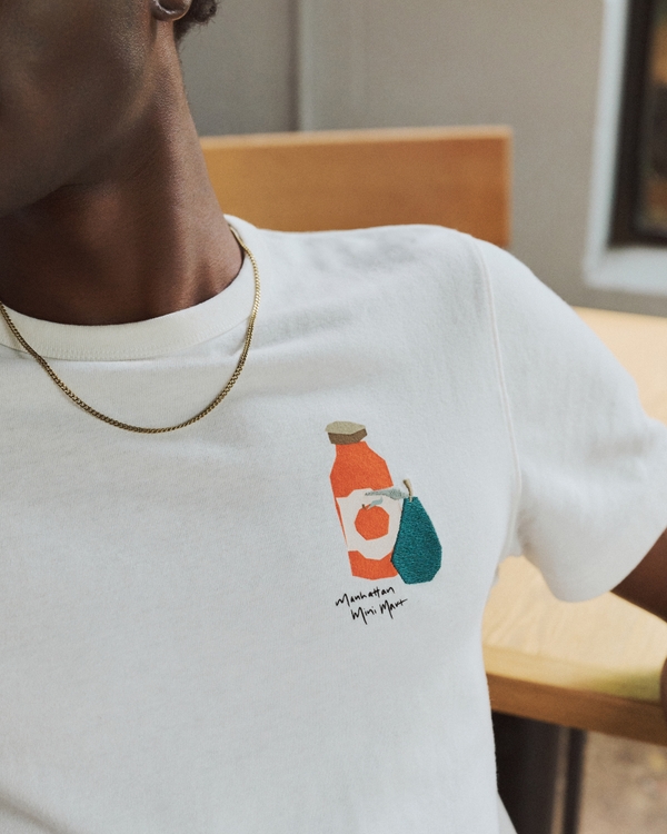 Mini Mart Classic Essential Tee, Cream view 1