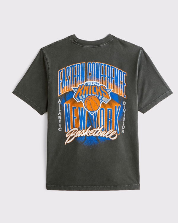 New York Knicks Vintage-Inspired Graphic Tee, Black view 1