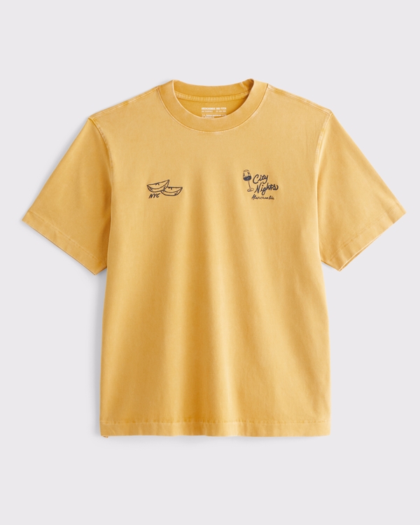 Premium Heavyweight 2.0 Logo Tee, Yellow view 1