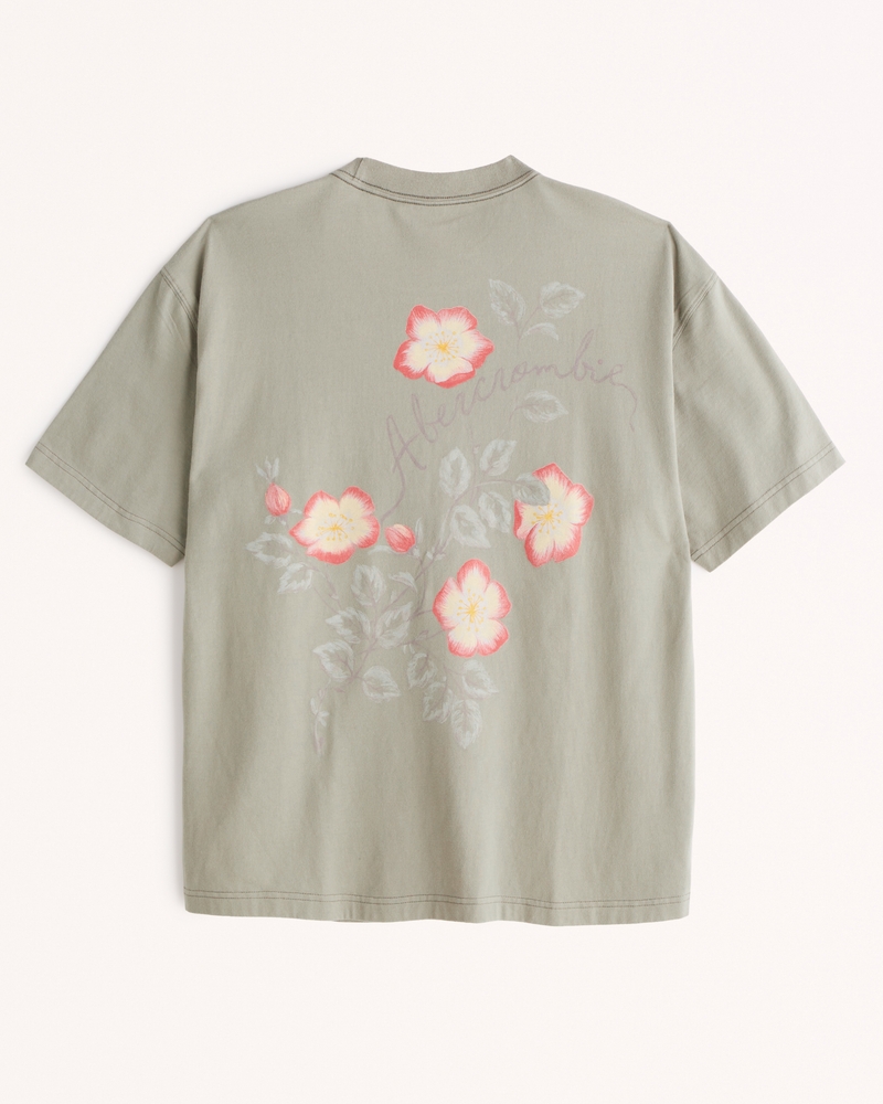 Men's Floral Embroidered Graphic Logo Tee | Men's Sale | Abercrombie.com