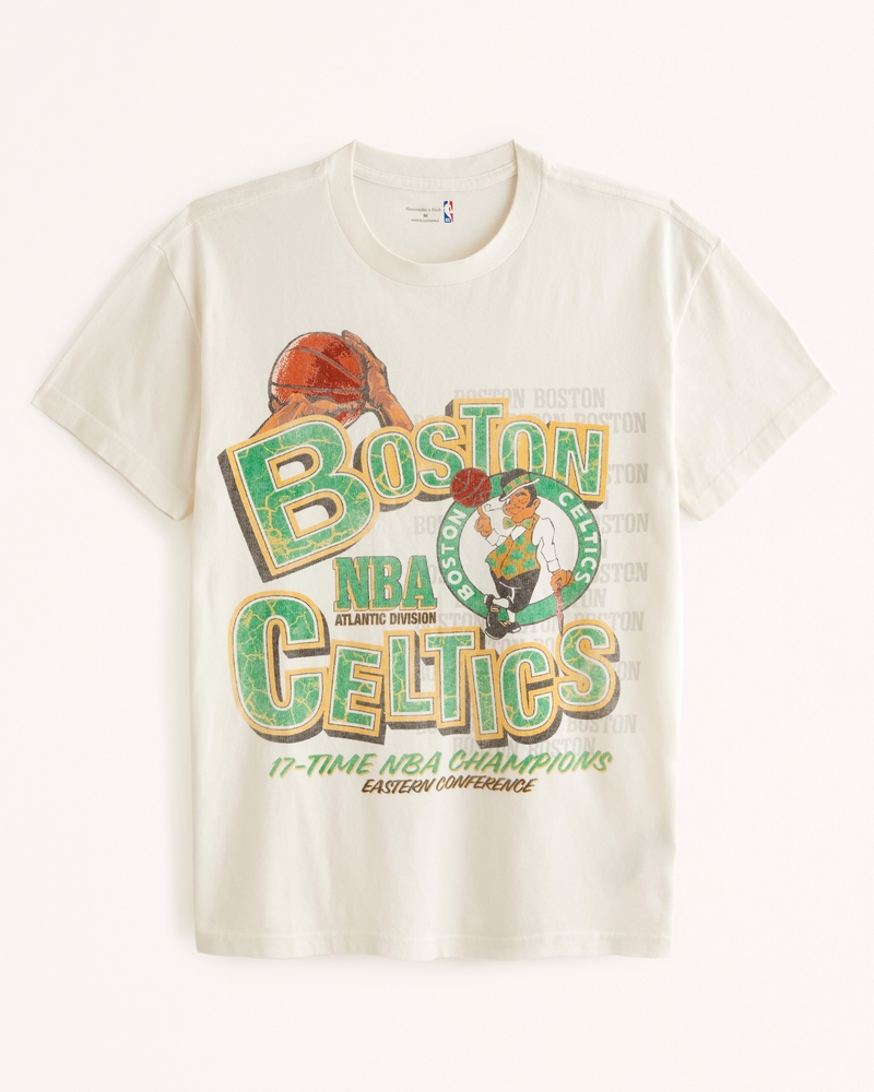 Buy Boston Celtics Retro Logo Oversizeds Vintage Nba Tee Unique design T- shirt