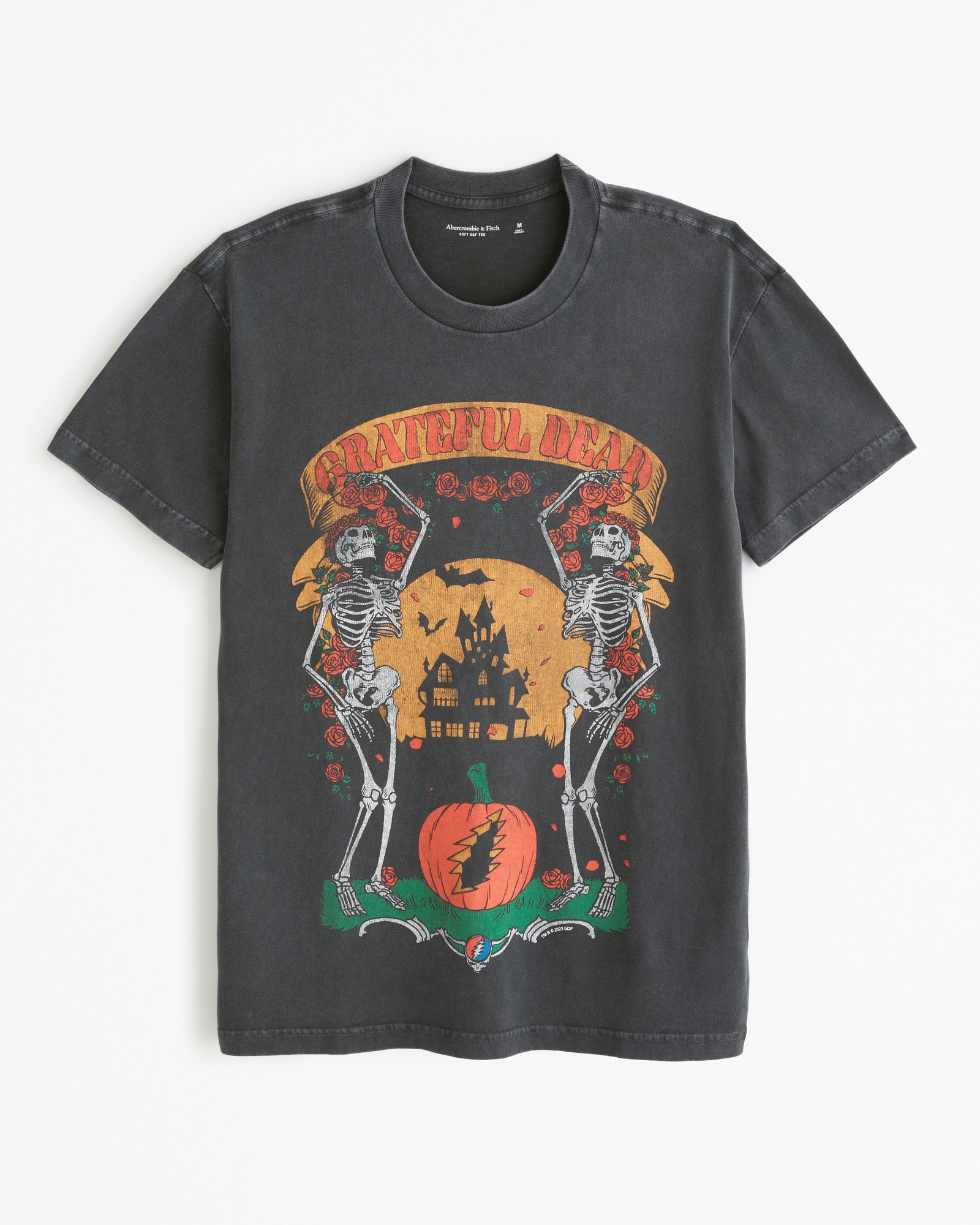 Grateful Dead Skeleton Rock Band Graphic Tee Womens Casual T-Shirt