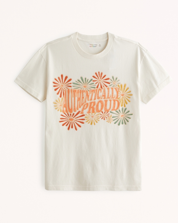 Pride Graphic Tee, Authentically Proud Cream Graphic