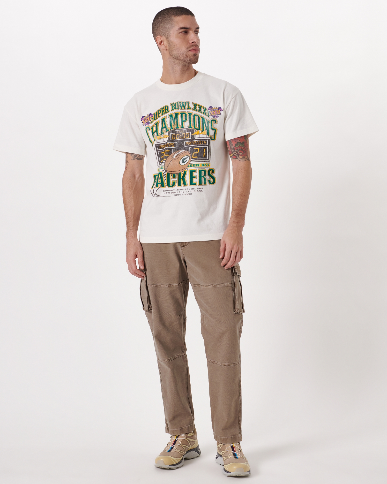 Vintage Green Bay Packers Graphic Tshirt, Men's Fashion, Tops