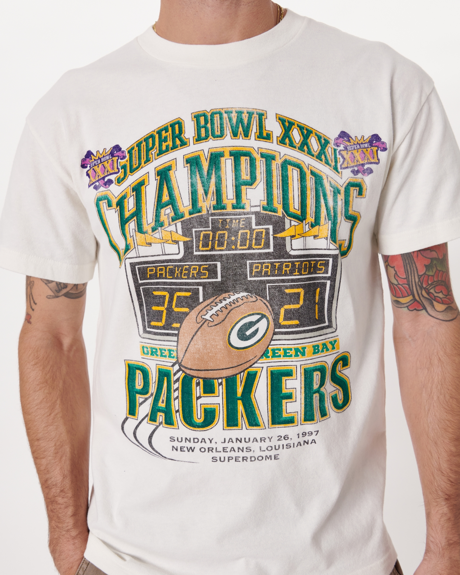 Vintage Green Bay Packers Sweatshirt Super Bowl Champions -   UK