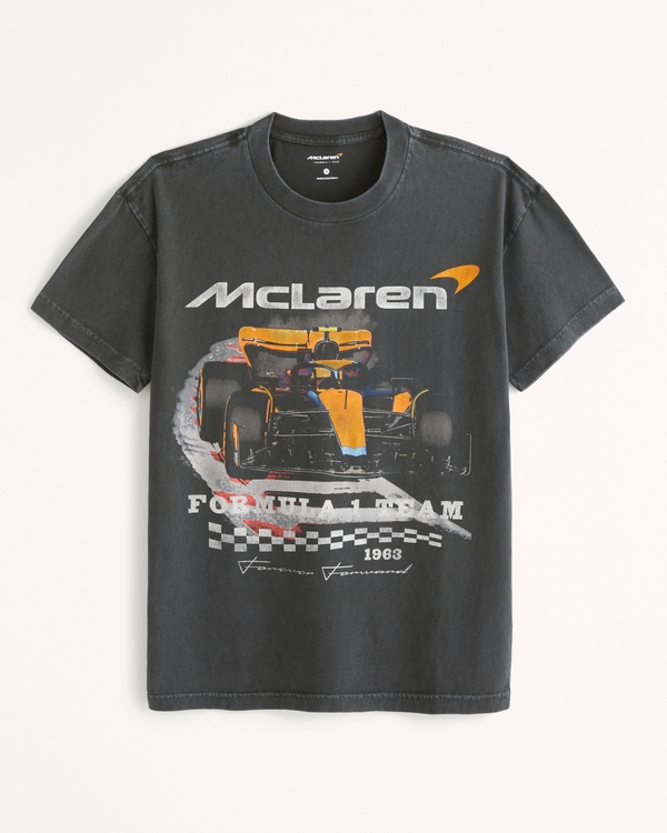 McLaren Graphic Tee, Black Washed Mclaren Graphic