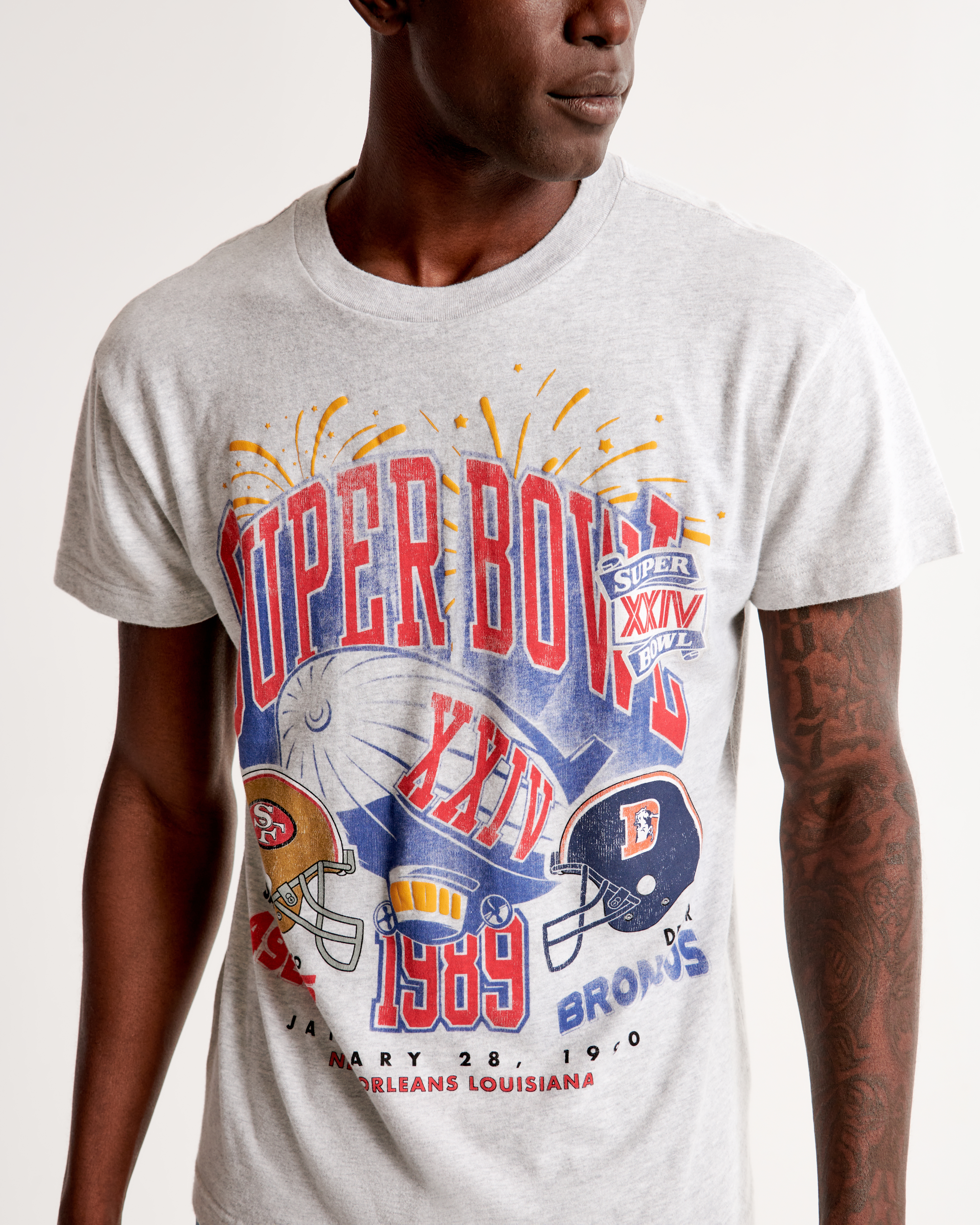 Men's Vintage Super Bowl Graphic Tee | Men's Tops | Abercrombie.com