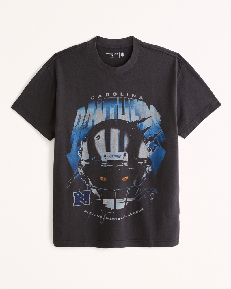 Youth Black Carolina Panthers Helmet T-Shirt Size: Extra Large