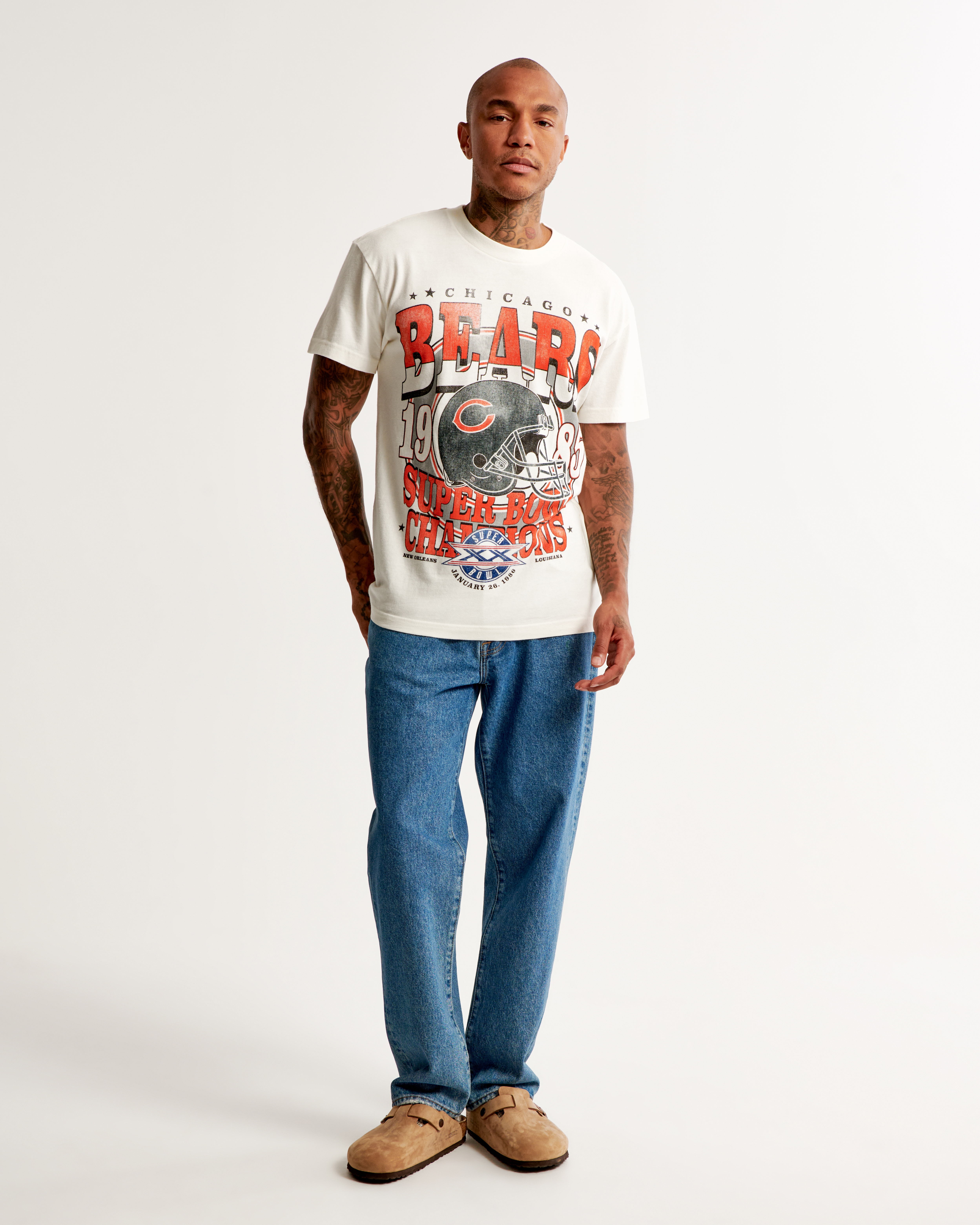 Chicago bears denim clearance shirt