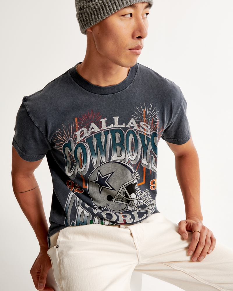 New '47 Dallas Cowboys Shirt Mens Medium Blue Short Sleeve NFL Football Top