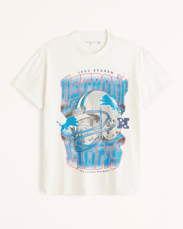 Detroit Lions Graphic Tee, Off White