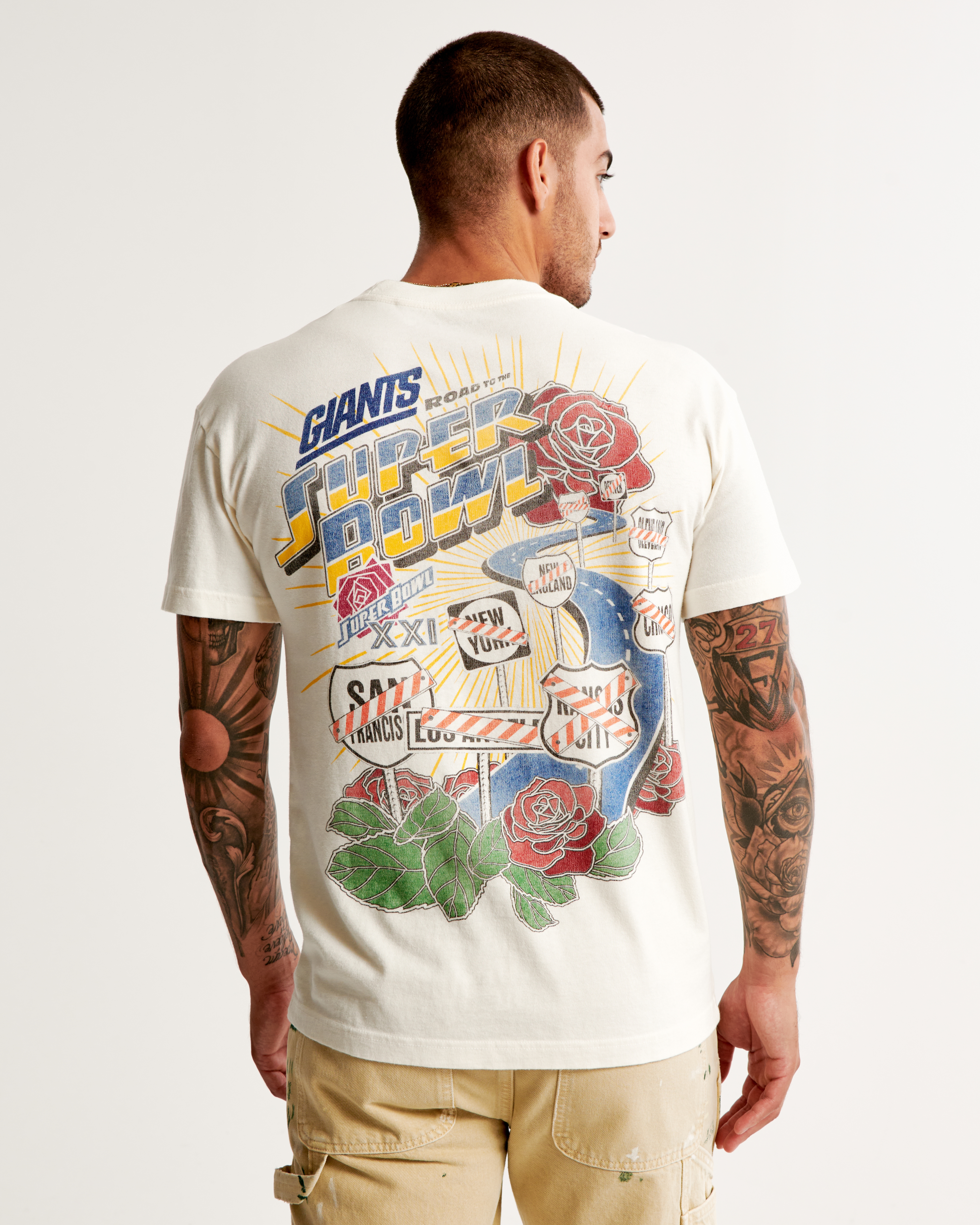 Camiseta con estampa vintage del Super Bowl