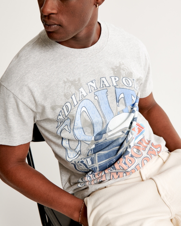 Indianapolis Colts Graphic Tee, Light Heather Grey