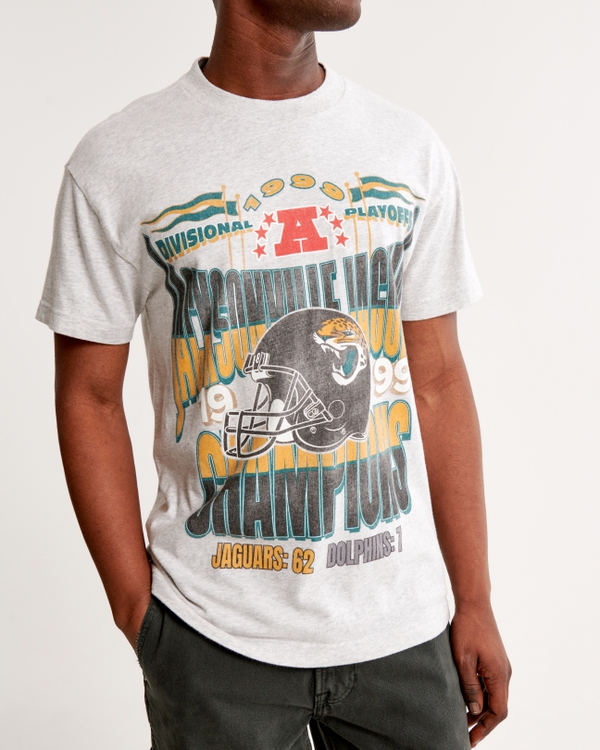 Vintage Jacksonville Jaguars Graphic Tee, Light Heather Grey