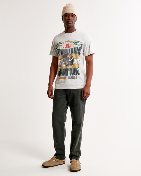 Vintage Jacksonville Jaguars Graphic Tee, Light Heather Grey view 2