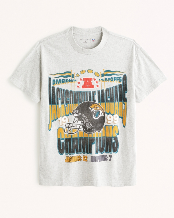 Vintage Jacksonville Jaguars Graphic Tee, Light Heather Grey