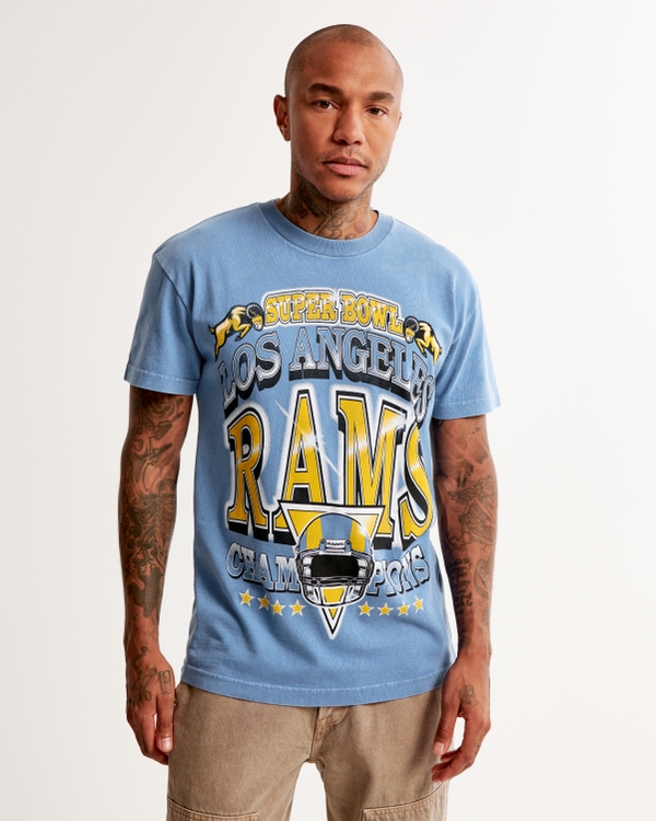 Los Angeles Rams Graphic Tee, Blue Texture view 2