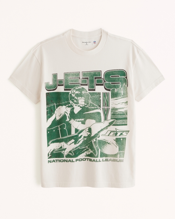 New York Jets Graphic Tee, Off White