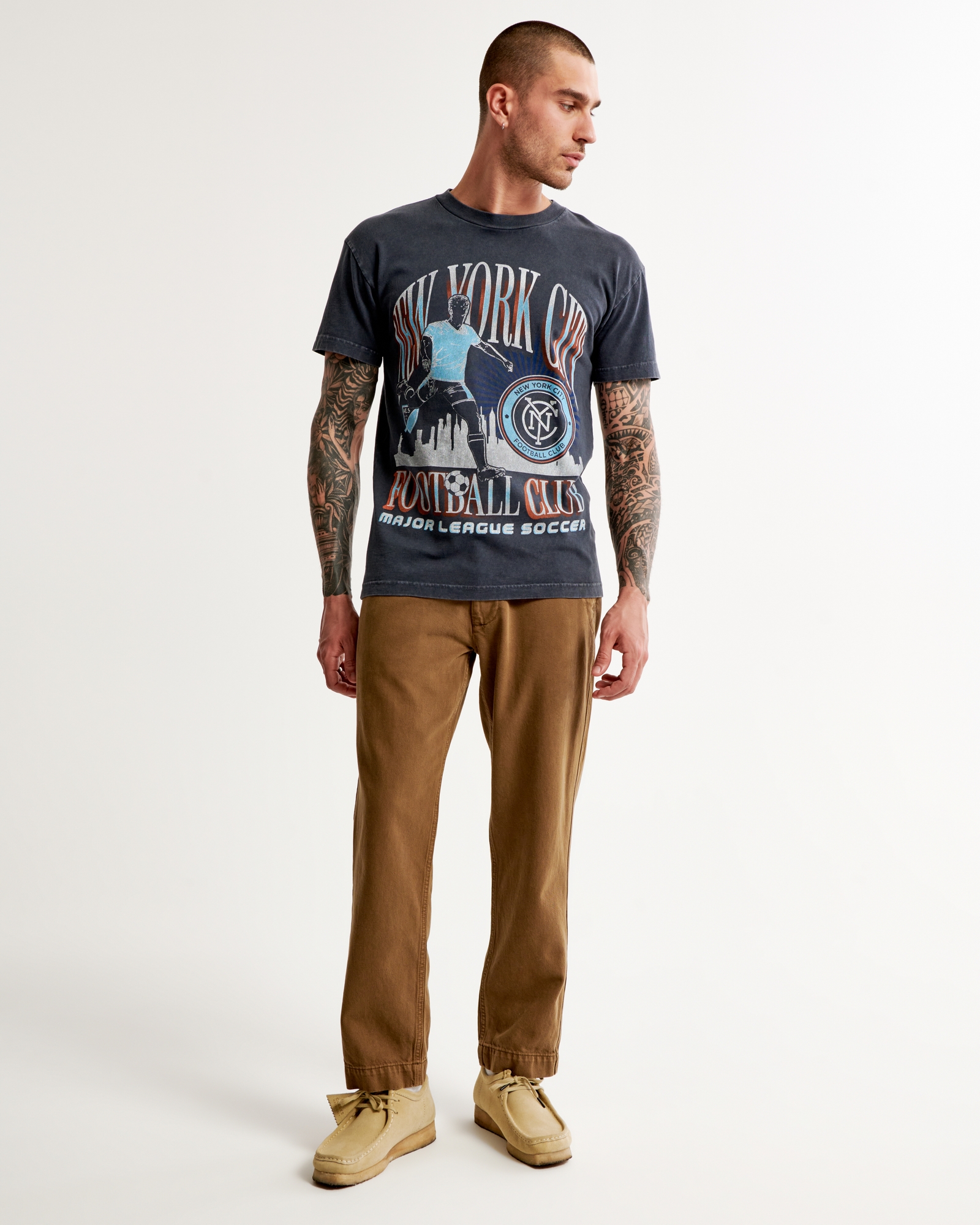 Camiseta Abercrombie Masculina Muscle A&F New York 1892 Azul Claro, Secret  Outlet