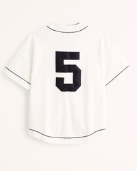 Men's Vol. 28 Vintage Baseball Jersey in Black Yankees Baseball Graphic | Size M | Abercrombie & Fitch