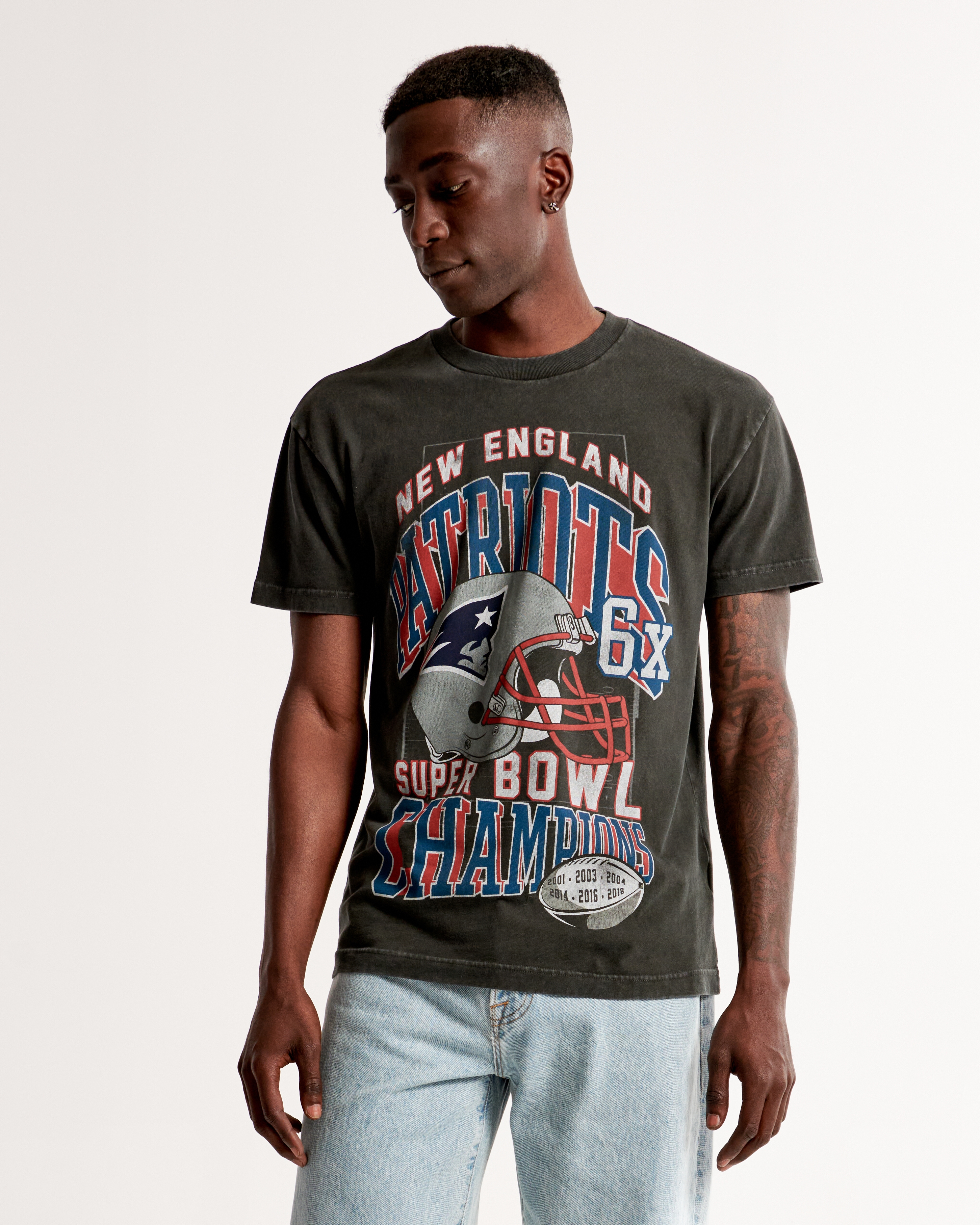 Hombre Camiseta con estampa de los New England Patriots Hombre