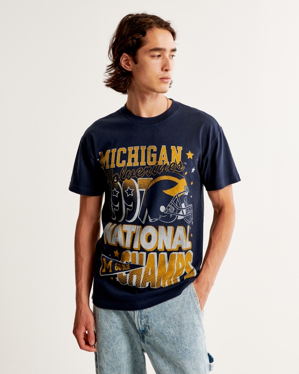 University of Michigan Graphic Tee, Navy Blue view 1