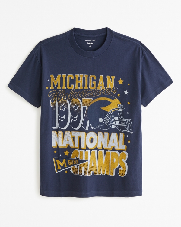 University of Michigan Graphic Tee, Navy Blue view 2