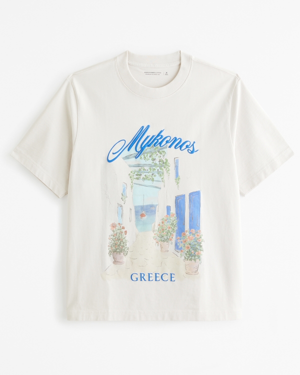 Polished Greece Graphic Tee, Off White view 1