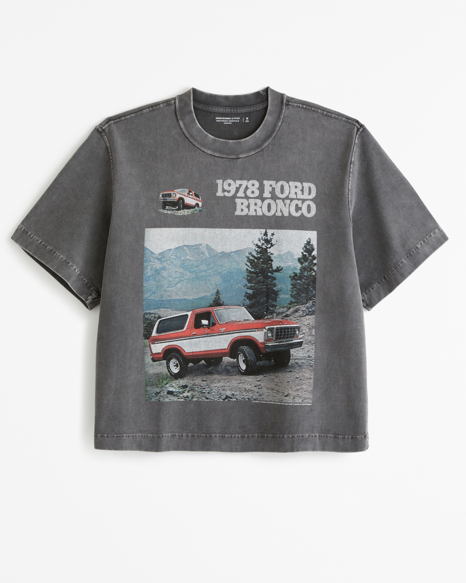 Premium Heavyweight Cropped Bronco Graphic Tee