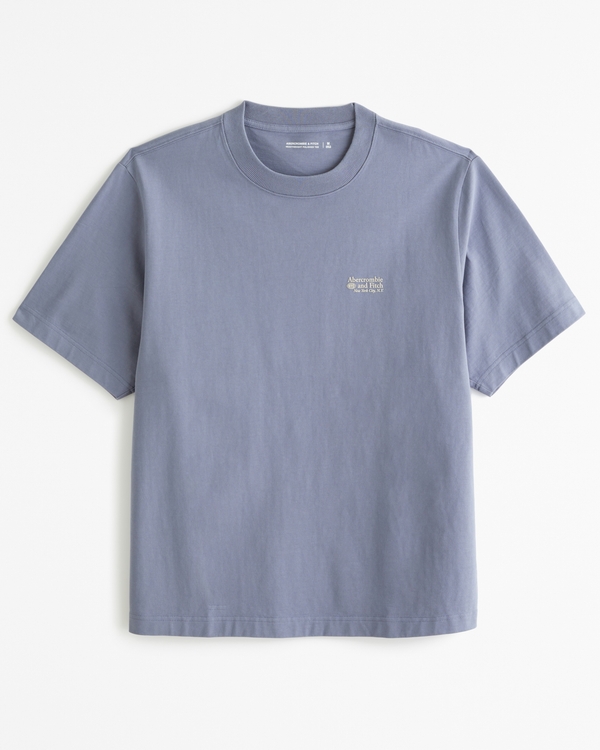 Camiseta elegante premium con micrologo, Blue