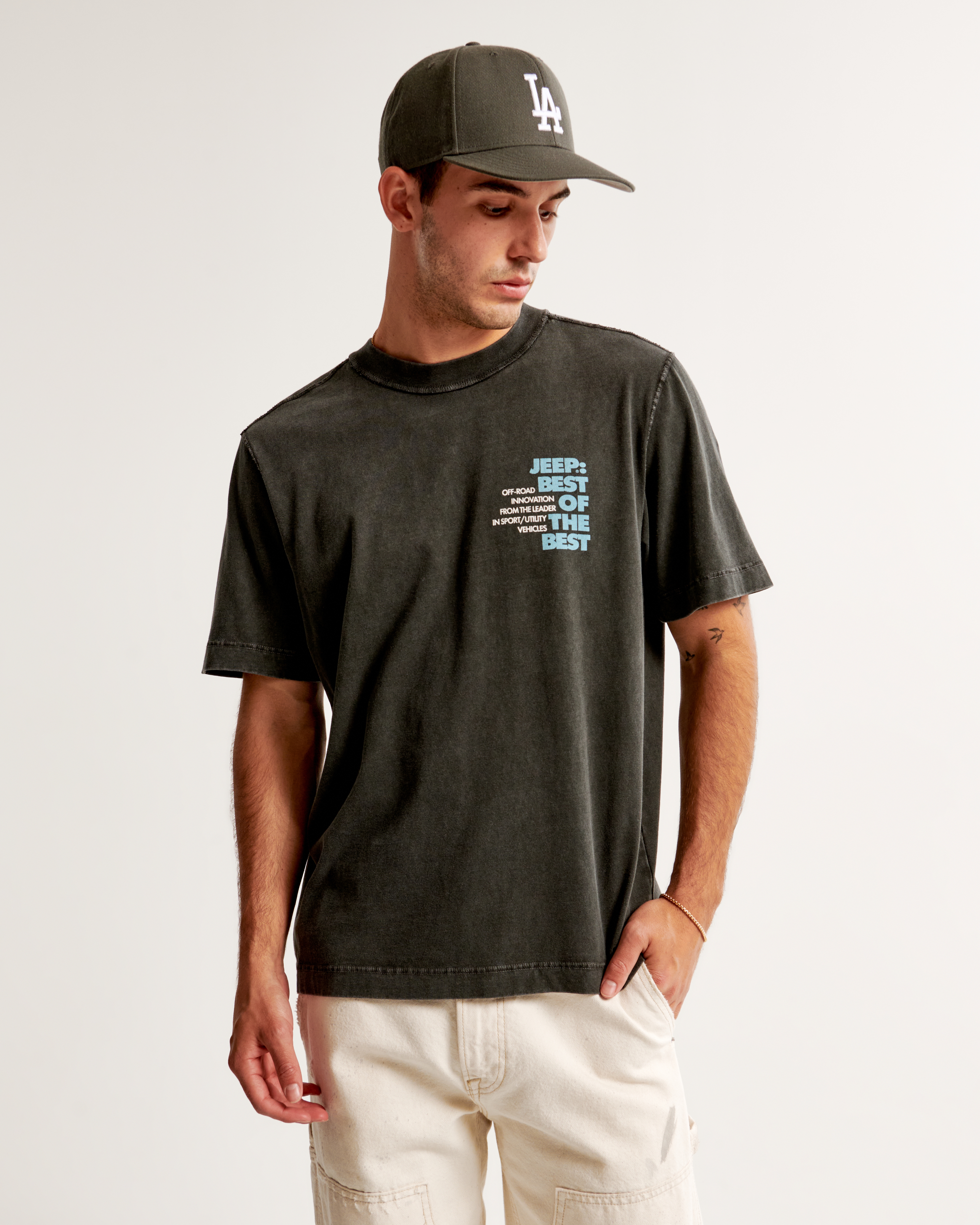 ファッション通販 安い Men's Jeep Vintage-Inspired Graphic Tee | Men's Clearance トップス