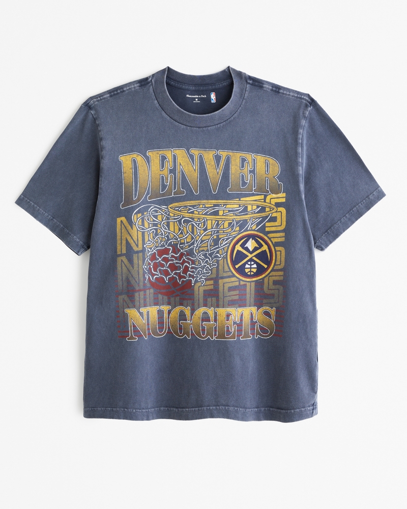 Men s Denver Nuggets Vintage Inspired Graphic Tee Men s Sale Abercrombie