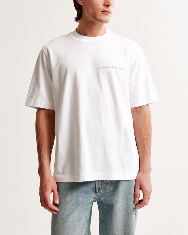 Vintage-Inspired Logo Tee, White