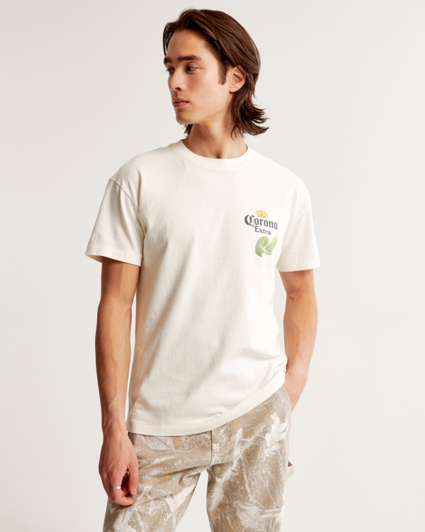 Corona Graphic Tee, Off White