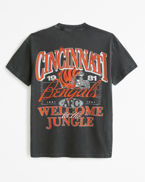 Cincinnati Bengals Graphic Tee, Black Texture