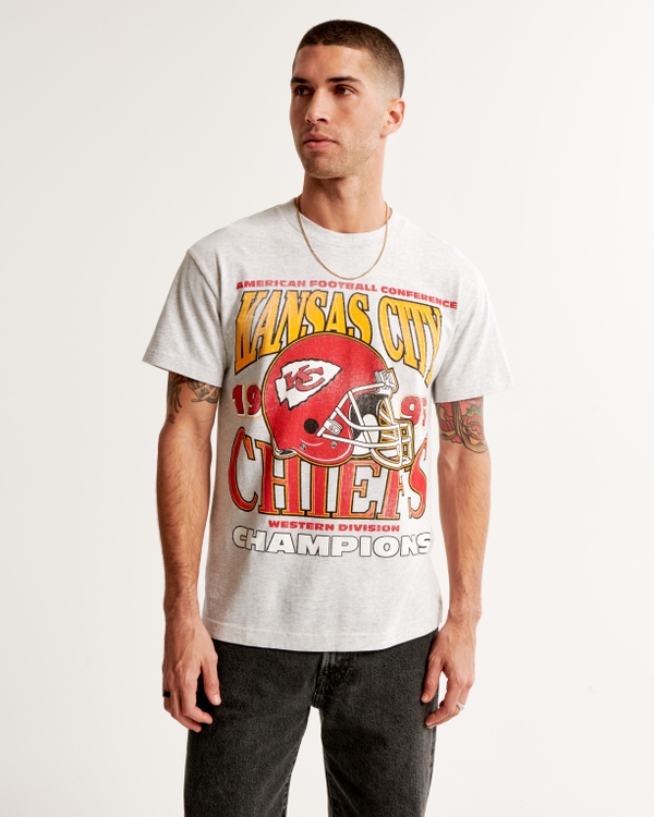 Kansas City Chiefs Graphic Tee, Light Heather Grey