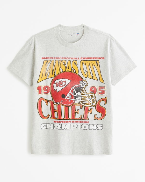 Kansas City Chiefs Graphic Tee, Light Heather Grey