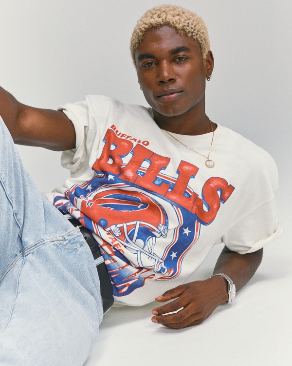 Buffalo Bills Graphic Tee, Off White Bills Graphic