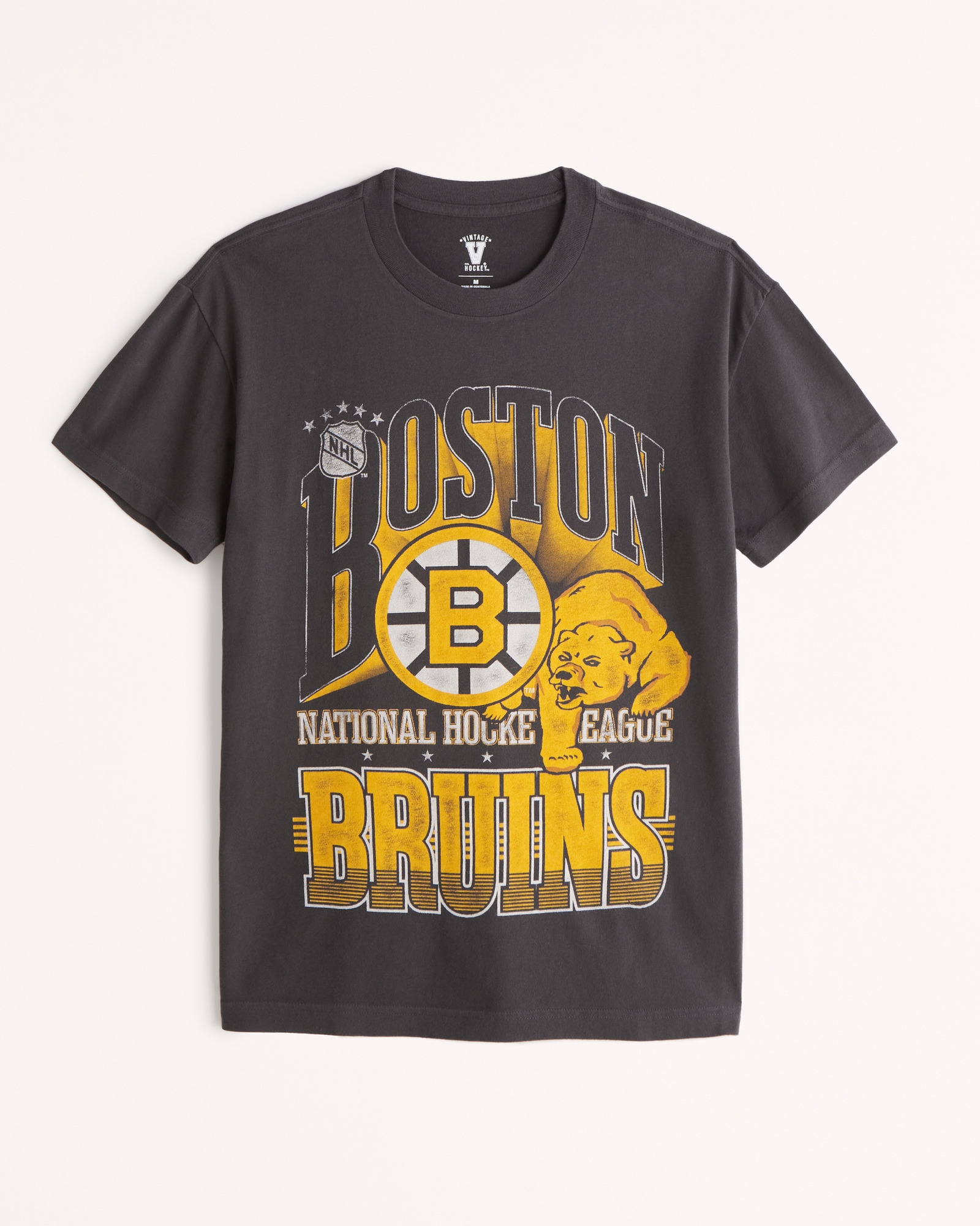 Men's Boston Bruins Graphic Tee in Dark Grey | Size M Tall | Abercrombie & Fitch