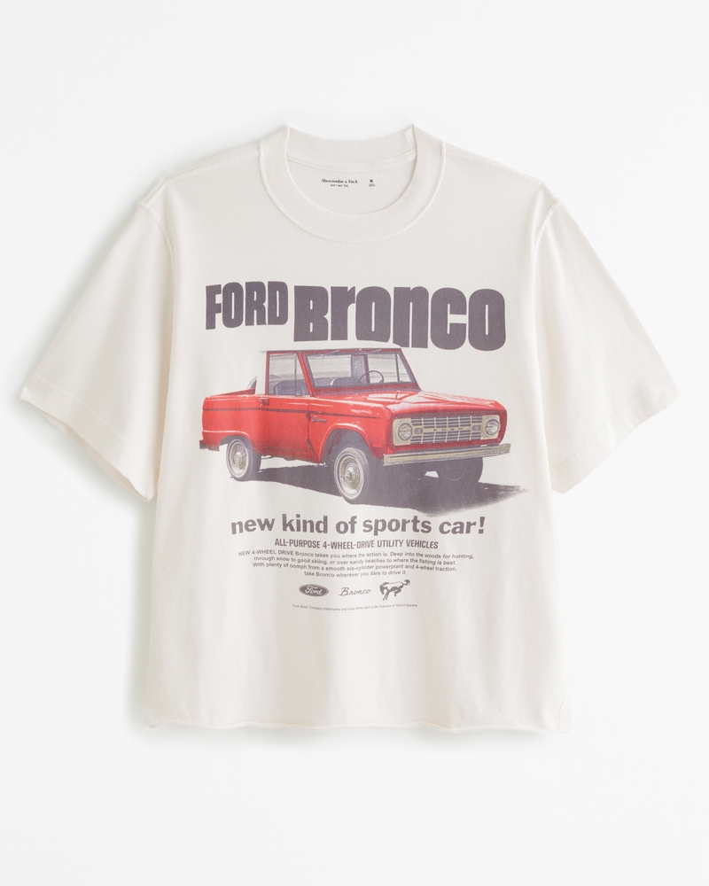 Ford Bronco Women's Relaxed Crop Top Short Sleeve T-Shirt