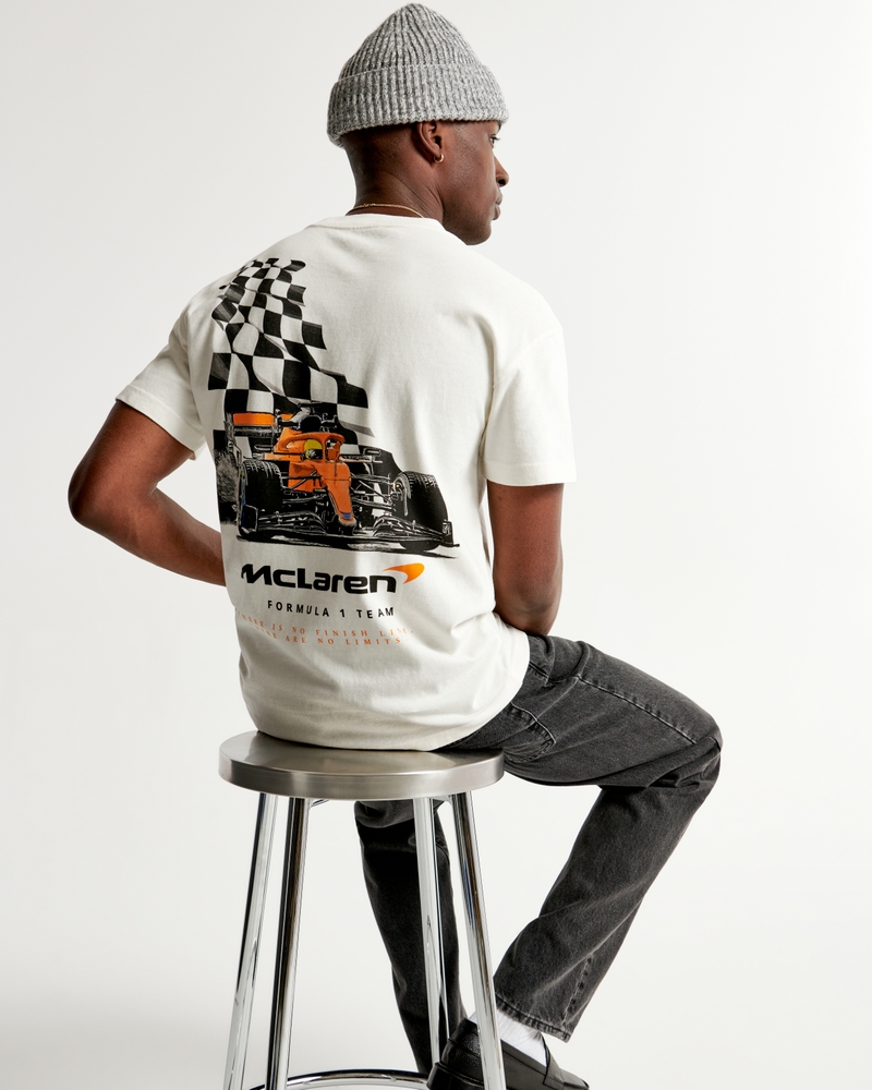 McLaren Formula 1 X Hollister Black Graphic T-Shirt, Men's Fashion, Tops &  Sets, Tshirts & Polo Shirts on Carousell