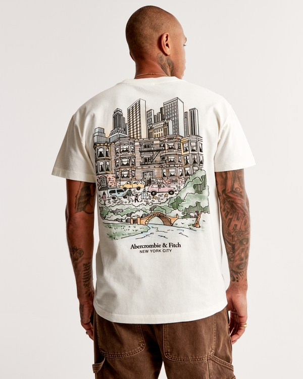 Camiseta elegante premium con estampa de logo, Off White