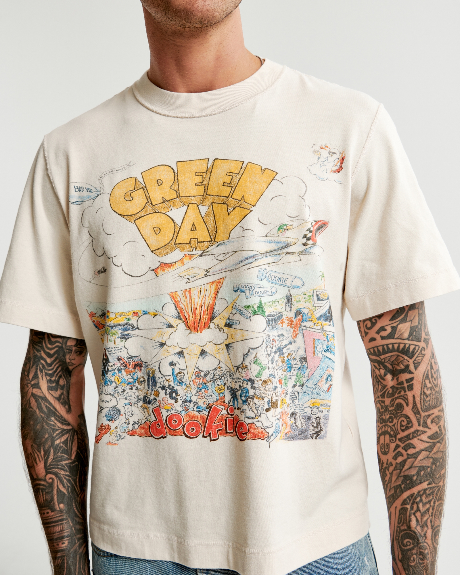 Cropped Green Day Graphic Tee