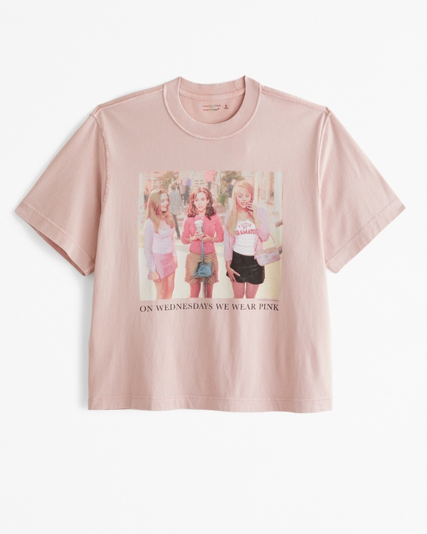Pride Cropped Mean Girls Graphic Tee, Muted Tan