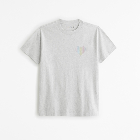 Мужские футболки Abercrombie & Fitch Glitter Heart Tee
