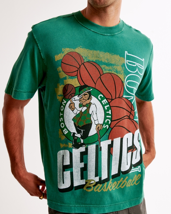 Boston Celtics Vintage-Inspired Graphic Tee, Green