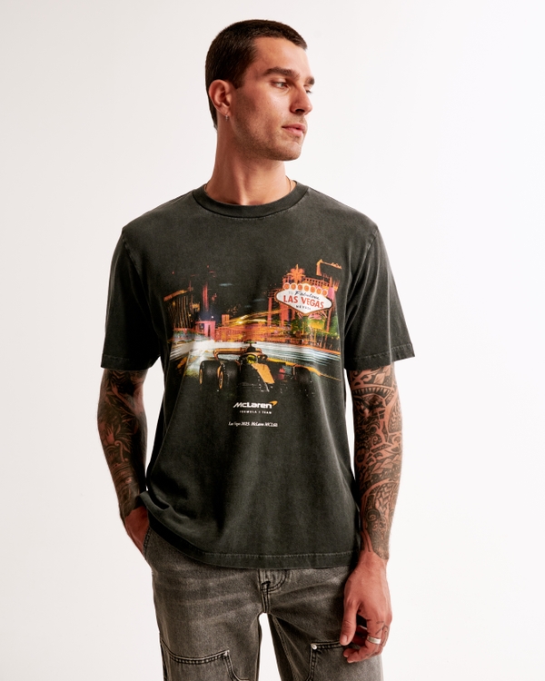 McLaren Vintage-Inspired Graphic Tee, Black