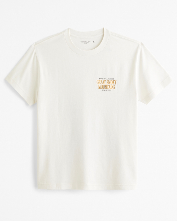 Great Smoky Mountains Graphic Tee, Off White
