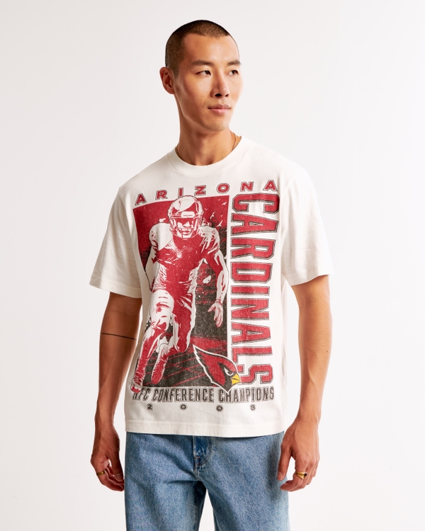 Arizona Cardinals Vintage-Inspired Graphic Tee, Cream