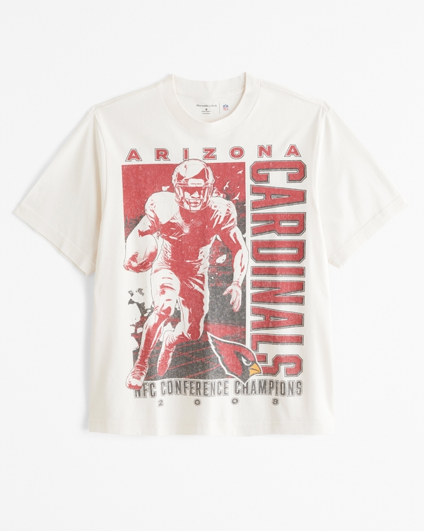 Arizona Cardinals Vintage-Inspired Graphic Tee, Cream - Cardinals view 1